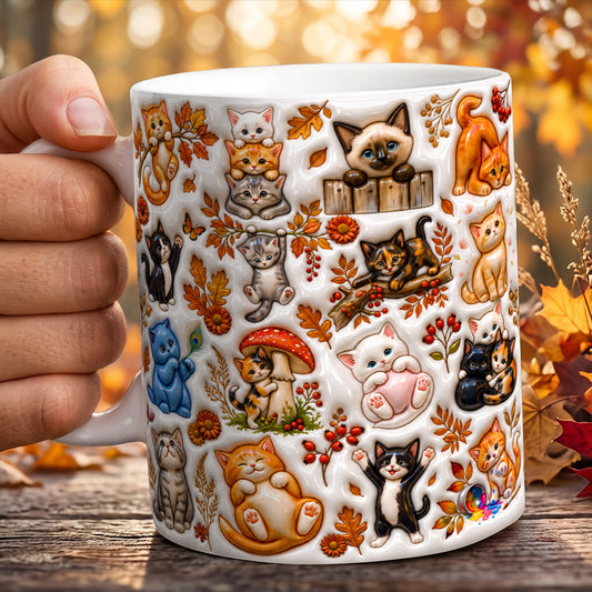 Cat Lover Ceramic Mug A Pawtumn Tale