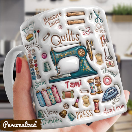 Sewing Lover 11Oz Mug Personalized A Quilter's Treasures
