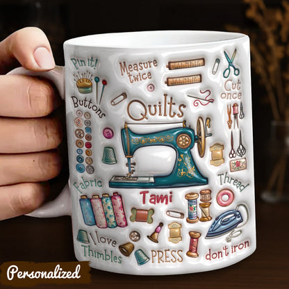 Sewing Lover 11Oz Mug Personalized A Quilter's Treasures