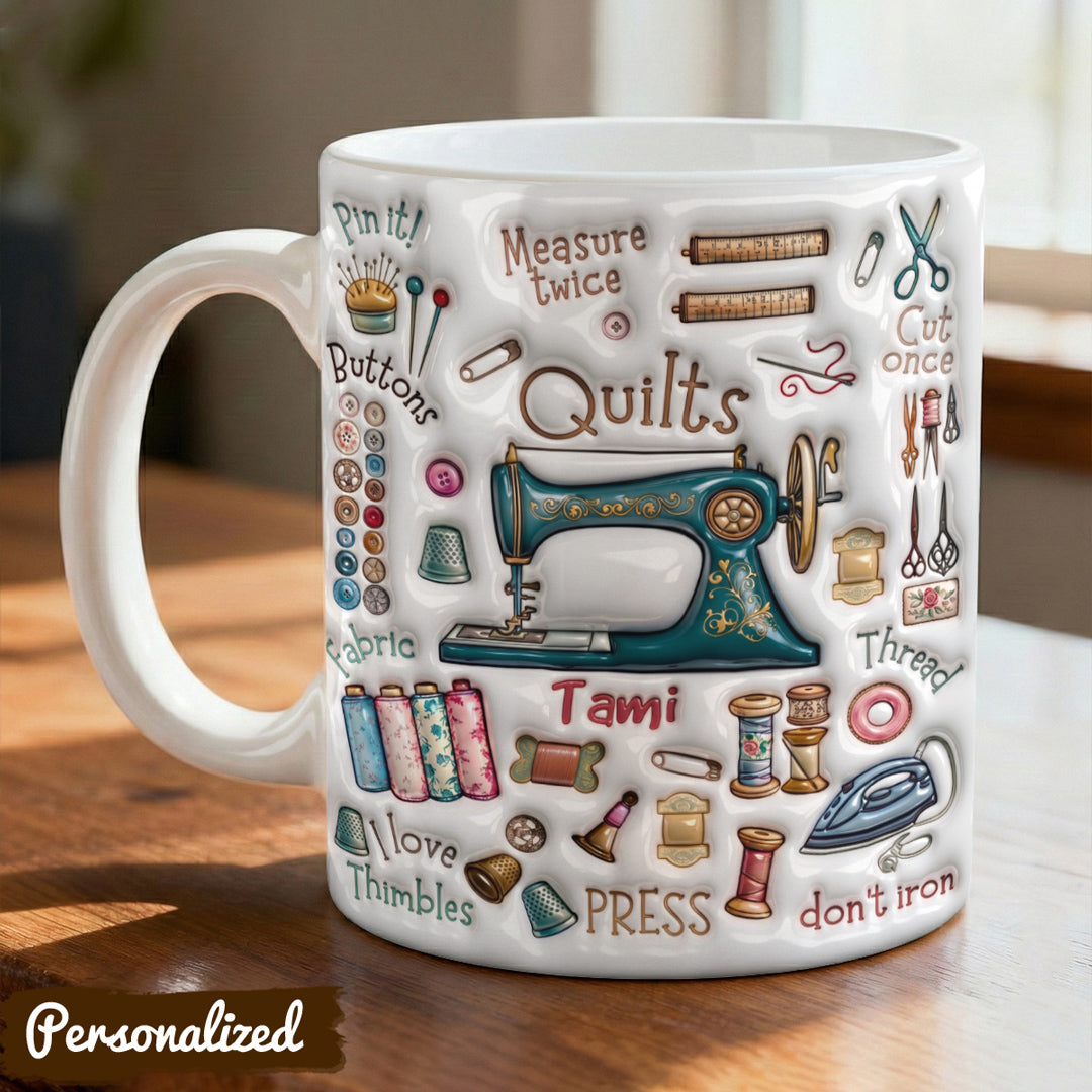 Sewing Lover 11Oz Mug Personalized A Quilter's Treasures