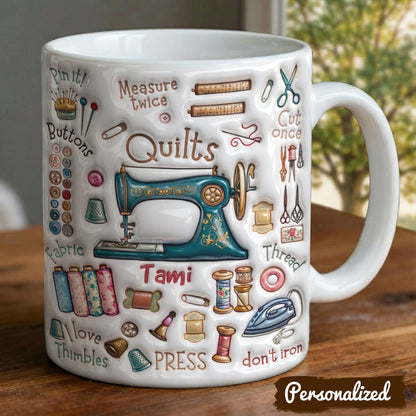 Sewing Lover 11Oz Mug Personalized A Quilter's Treasures