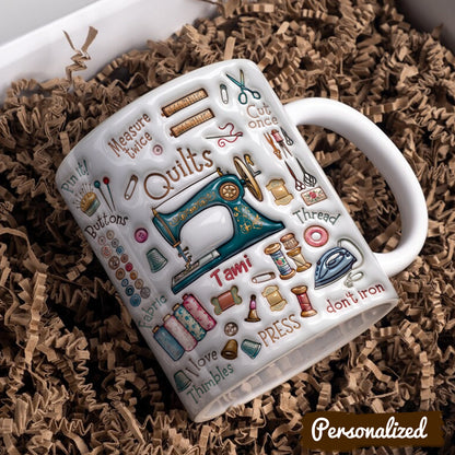 Sewing Lover 11Oz Mug Personalized A Quilter's Treasures
