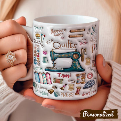 Sewing Lover 11Oz Mug Personalized A Quilter's Treasures
