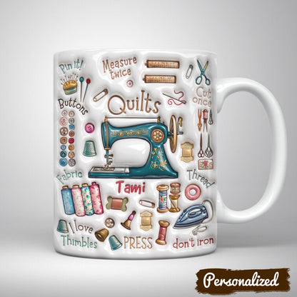 Sewing Lover 11Oz Mug Personalized A Quilter's Treasures