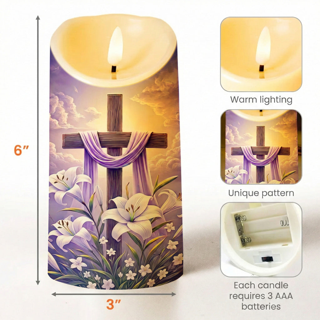 Christian Easter LED Candle A Sinner's Prayer