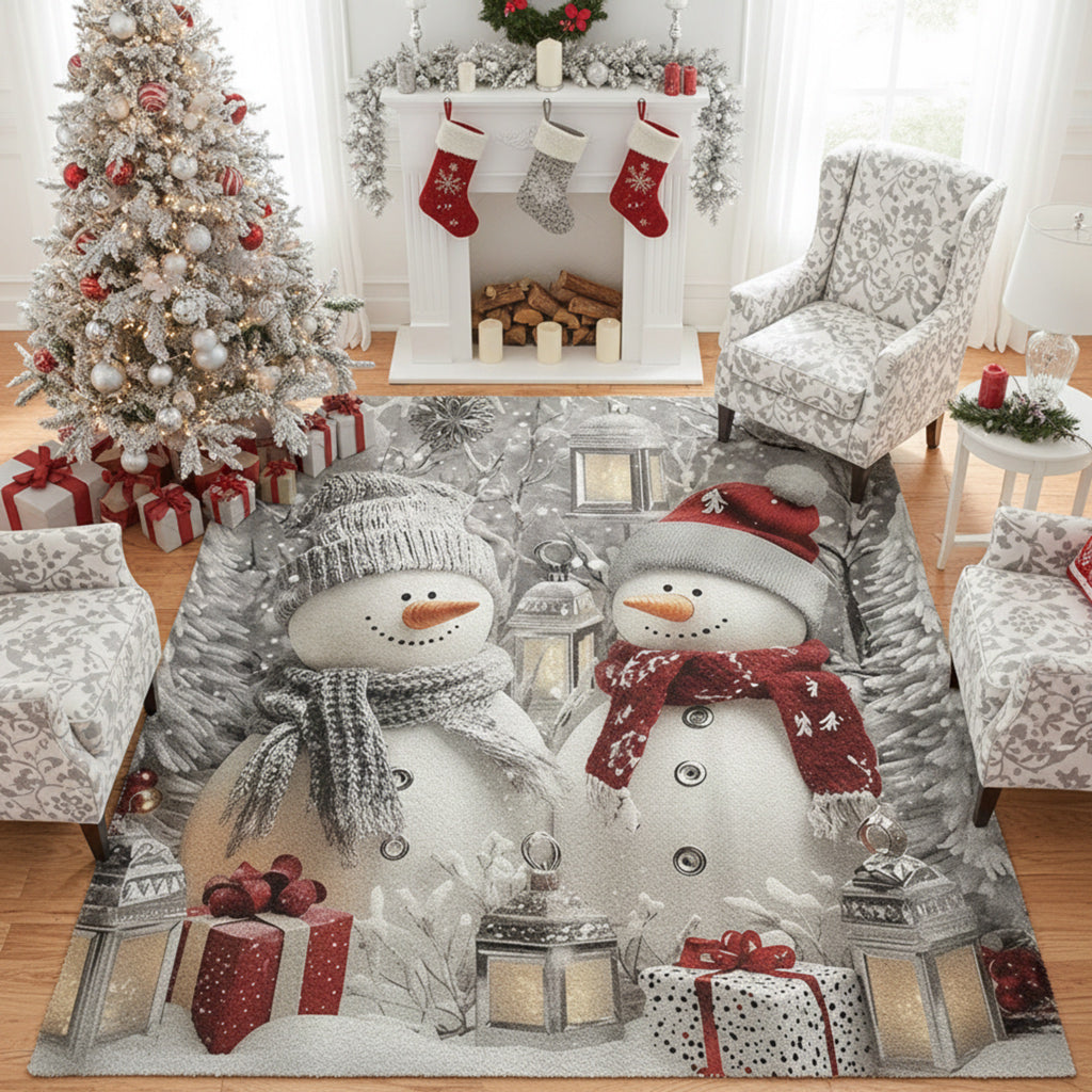Christmas Area Rug Winter's Romance