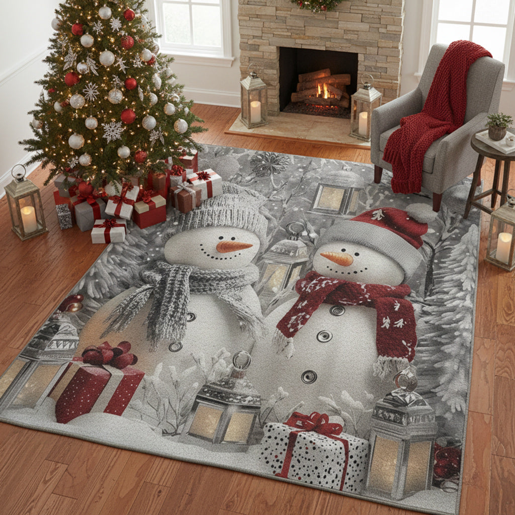 Christmas Area Rug Winter's Romance