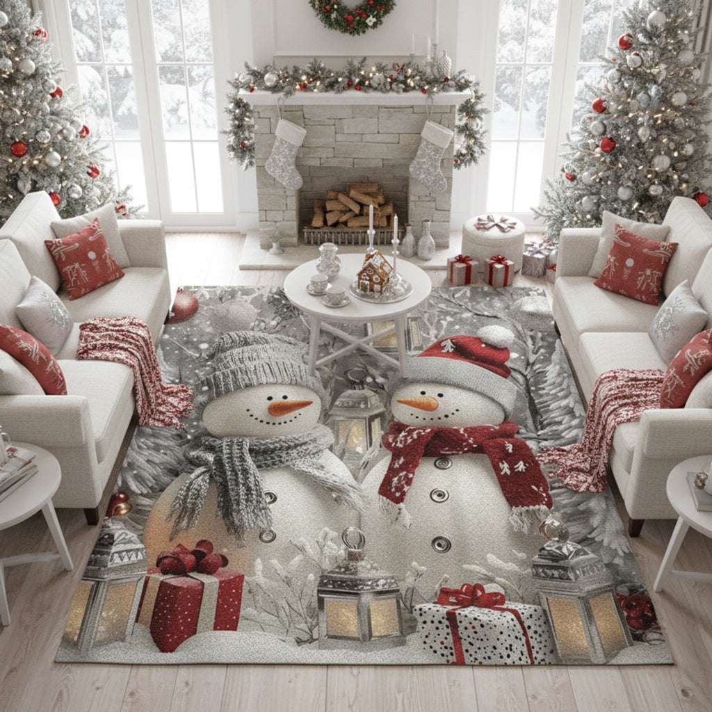 Christmas Area Rug Winter's Romance