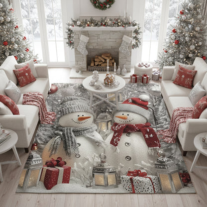 Christmas Area Rug Winter's Romance