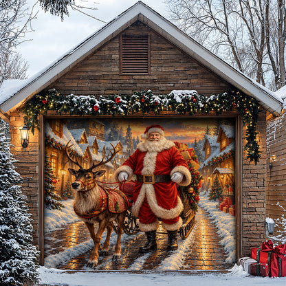 Christmas Garage Door Banner Decoration A Christmas Eve Arrival