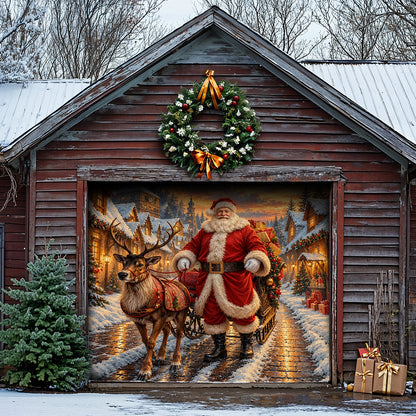 Christmas Garage Door Banner Decoration A Christmas Eve Arrival
