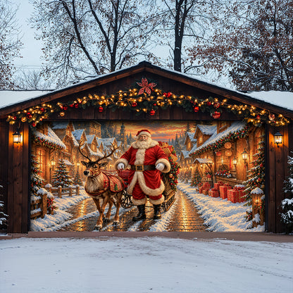 Christmas Garage Door Banner Decoration A Christmas Eve Arrival