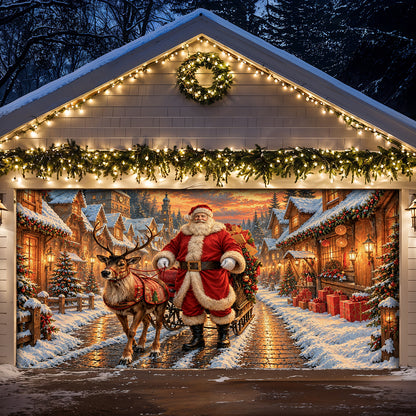 Christmas Garage Door Banner Decoration A Christmas Eve Arrival