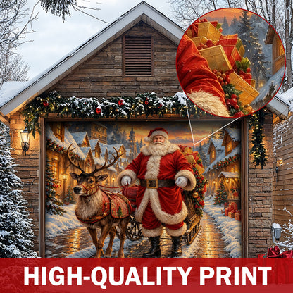 Christmas Garage Door Banner Decoration A Christmas Eve Arrival