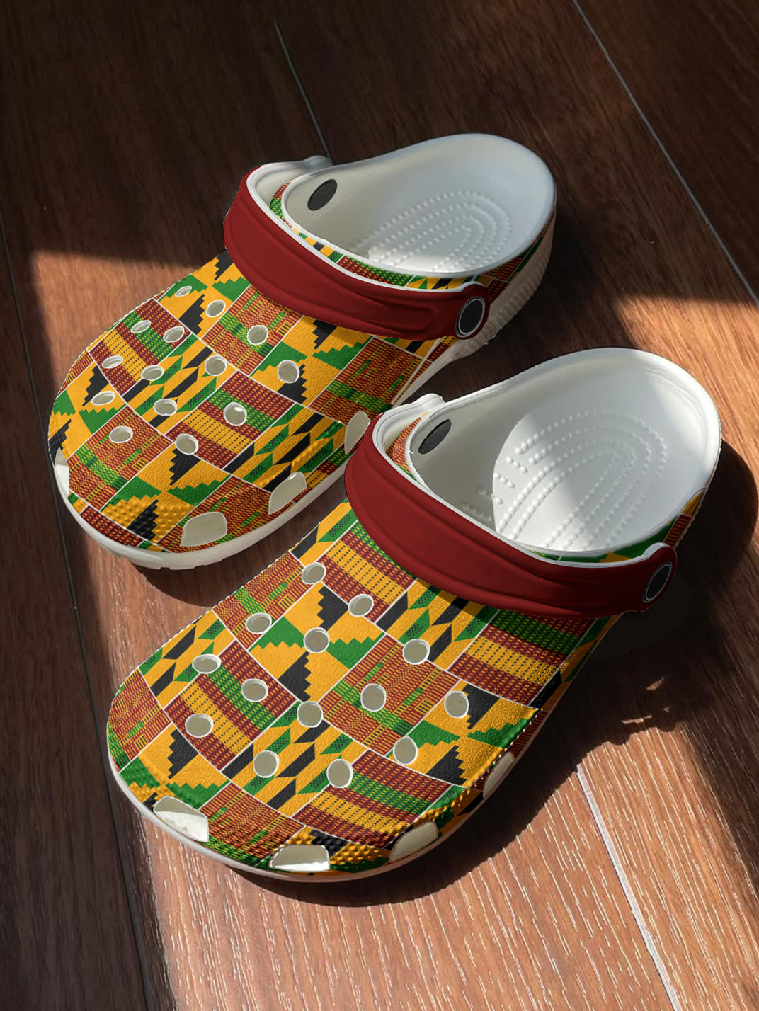 2026 Black History Month Graphic Clogs African Kente Inspired
