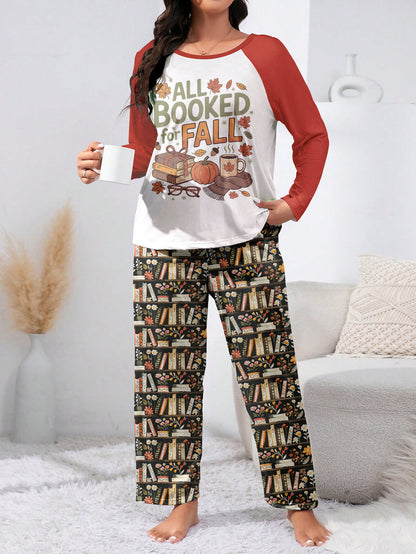 Book Lover Raglan Lounge Pajamas All Booked For Fall