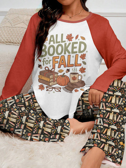 Book Lover Raglan Lounge Pajamas All Booked For Fall