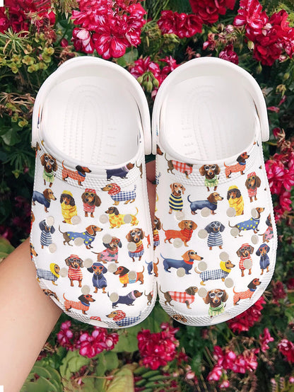 Dachshund Graphic Clogs Amazing Stylish Dachshund