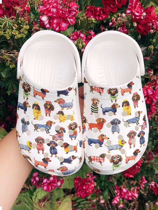 Dachshund Graphic Clogs Amazing Stylish Dachshund