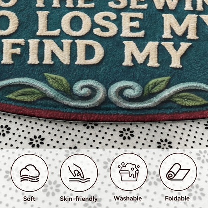 Sewing Lover Round Rug And Into The Sewing Room I Go