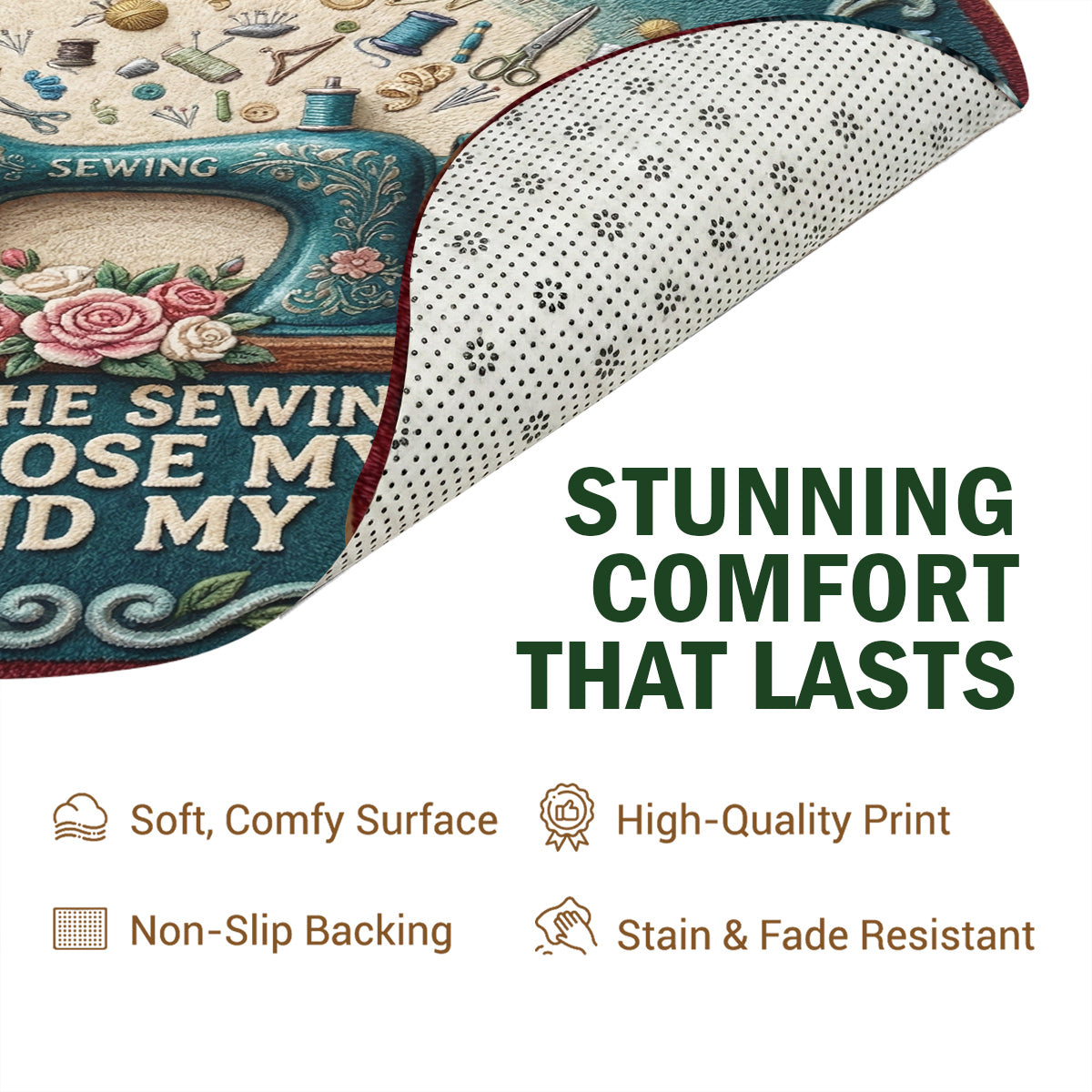 Sewing Lover Round Rug And Into The Sewing Room I Go