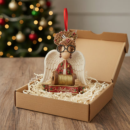 Sewing Lovers 2D Acrylic Ornament Angel Of Threads Personalized