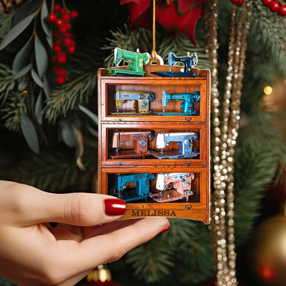 Sewing Lover 2D Acrylic Ornament Personalized Antique Treasure