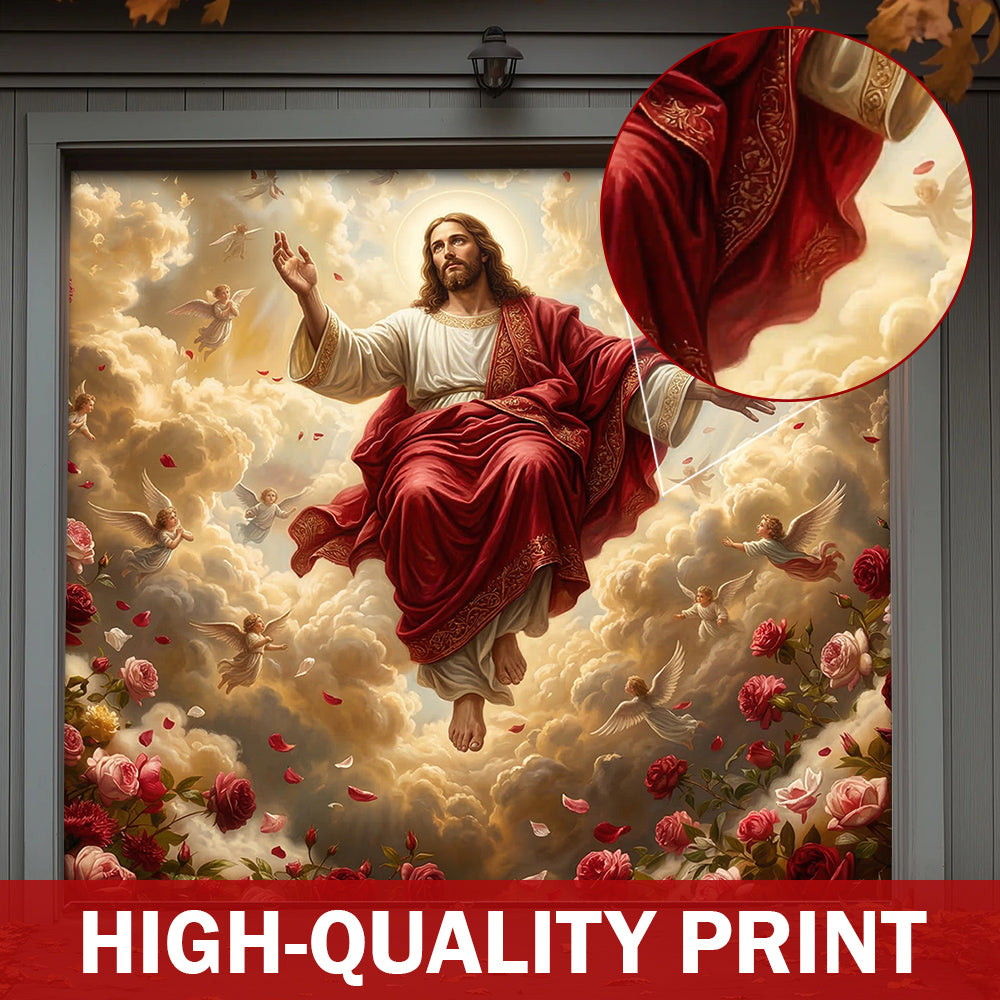 God Garage Door Banner Decoration - Ascension In Bloom