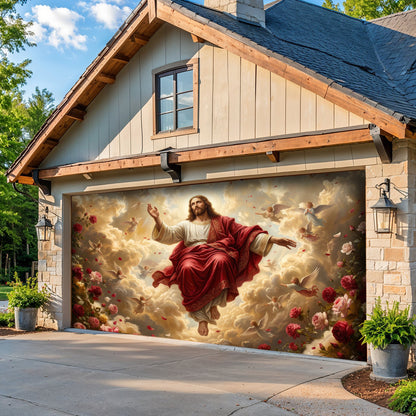 God Garage Door Banner Decoration - Ascension In Bloom
