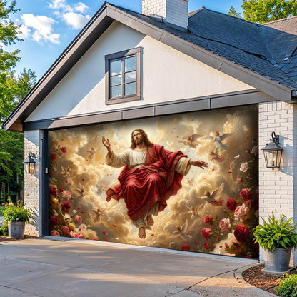 God Garage Door Banner Decoration - Ascension In Bloom