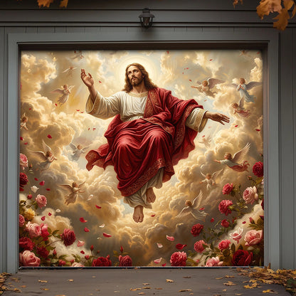 God Garage Door Banner Decoration - Ascension In Bloom