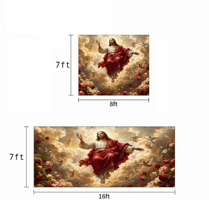 God Garage Door Banner Decoration - Ascension In Bloom