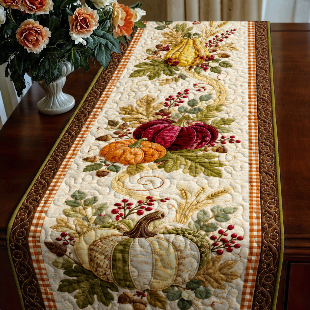 Autumn Vibes Quilted Table Runner Autumn Haverst