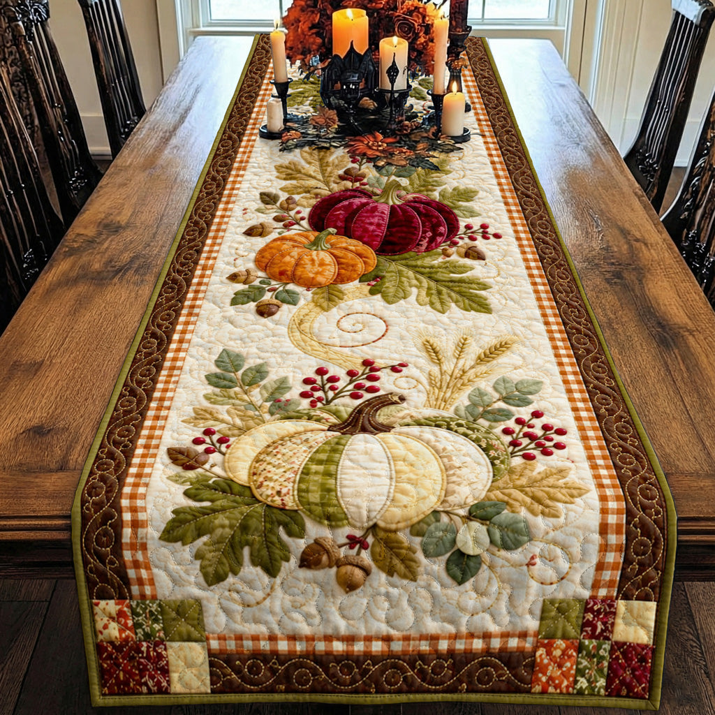 Autumn Vibes Quilted Table Runner Autumn Haverst