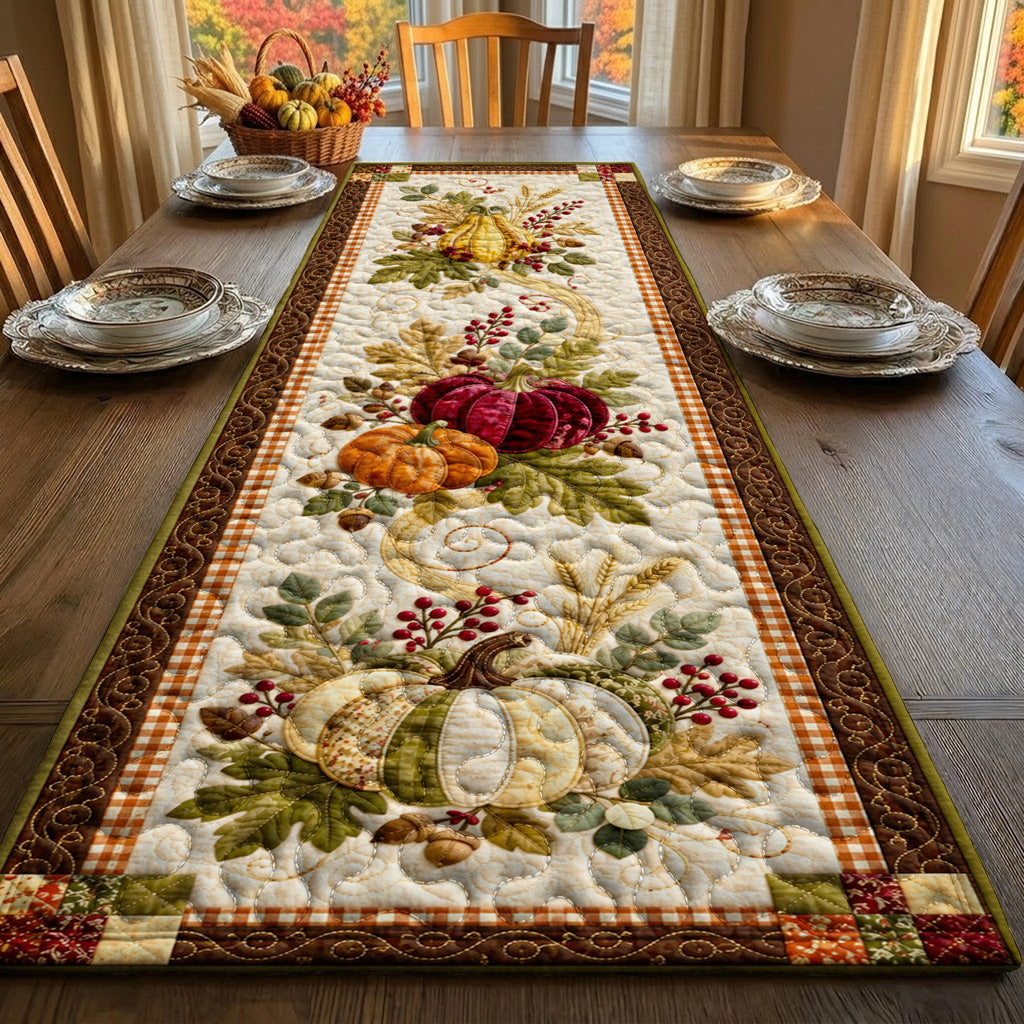 Autumn Vibes Quilted Table Runner Autumn Haverst