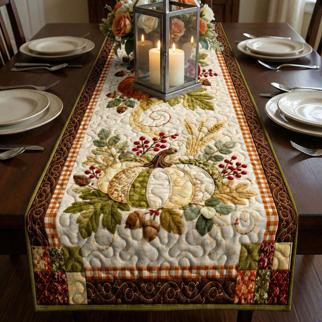 Autumn Vibes Quilted Table Runner Autumn Haverst