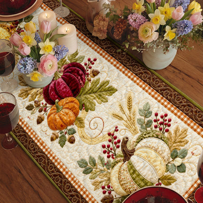 Autumn Vibes Quilted Table Runner Autumn Haverst