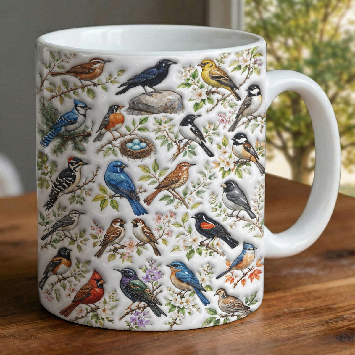 Bird Lover Ceramic Mug Backyard Haven