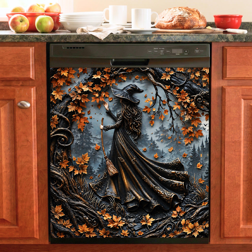 Witch Magnetic Dishwasher Cover Beautiful Witch