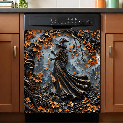 Witch Magnetic Dishwasher Cover Beautiful Witch
