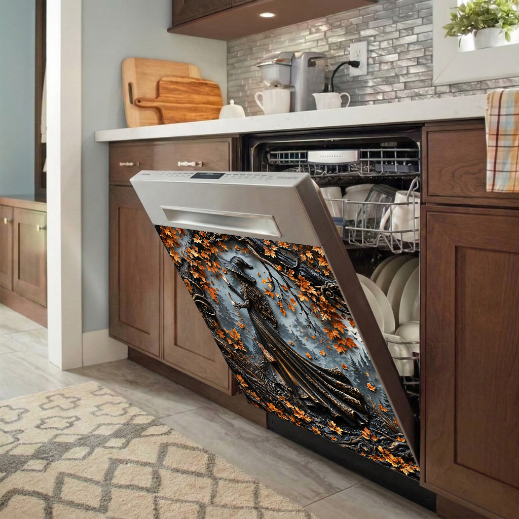 Witch Magnetic Dishwasher Cover Beautiful Witch