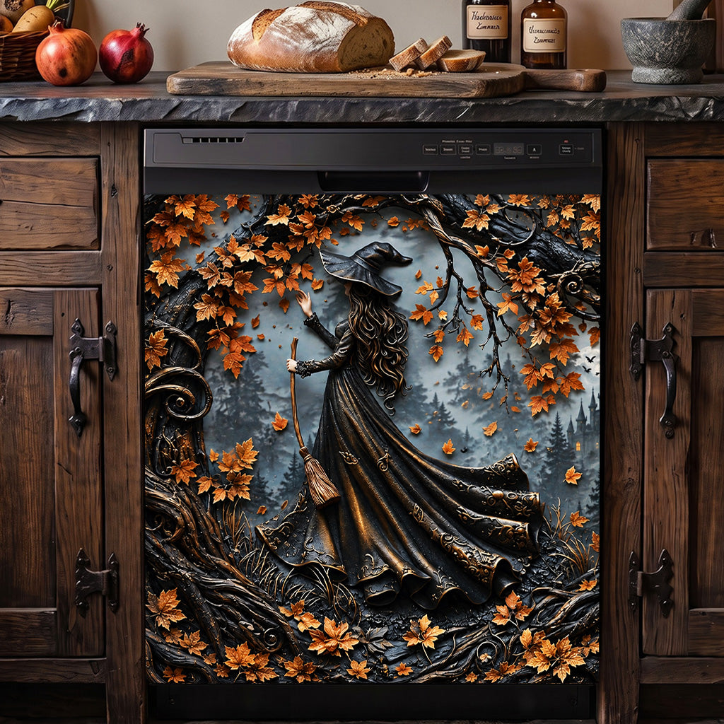 Witch Magnetic Dishwasher Cover Beautiful Witch