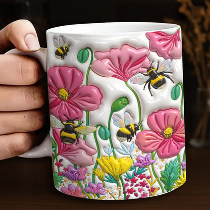 Bee Lover Ceramic Mug Bee Flower Harbour