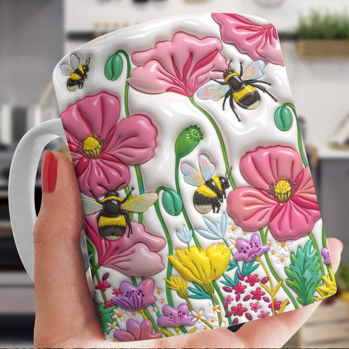 Bee Lover Ceramic Mug Bee Flower Harbour