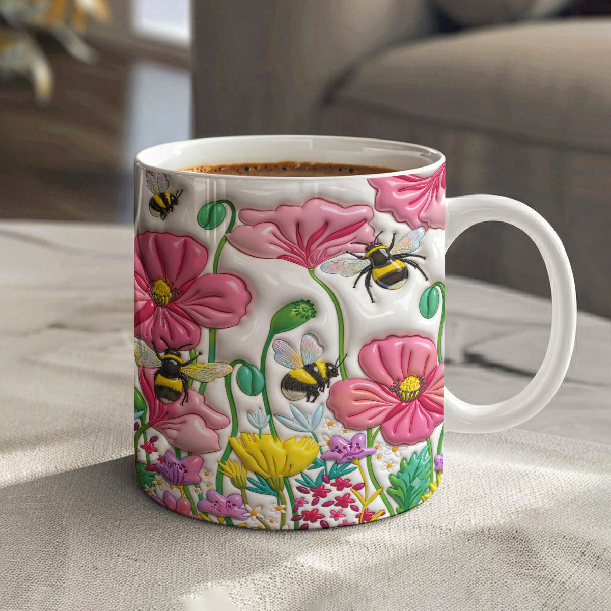 Bee Lover Ceramic Mug Bee Flower Harbour