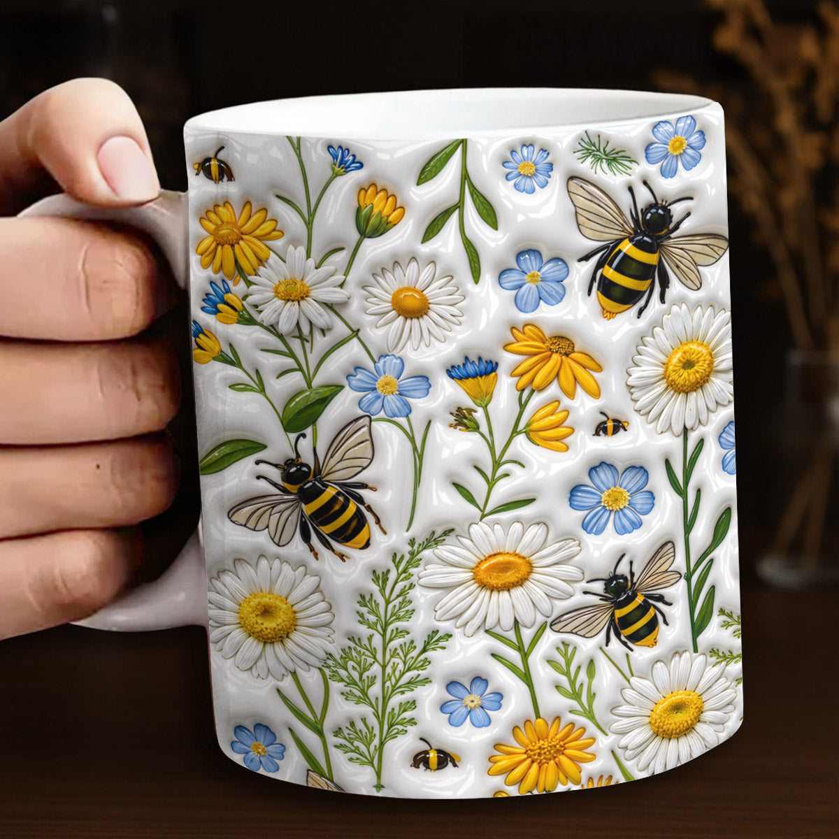 Bee Lovers Ceramic Mug Bee Garden Harmony