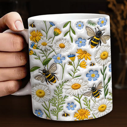 Bee Lovers Ceramic Mug Bee Garden Harmony