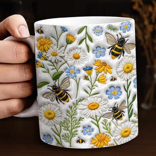 Bee Lovers Ceramic Mug Bee Garden Harmony