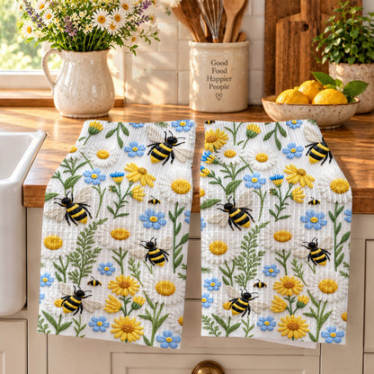 Bee Lover Kitchen Towel Bee Garden Harmony