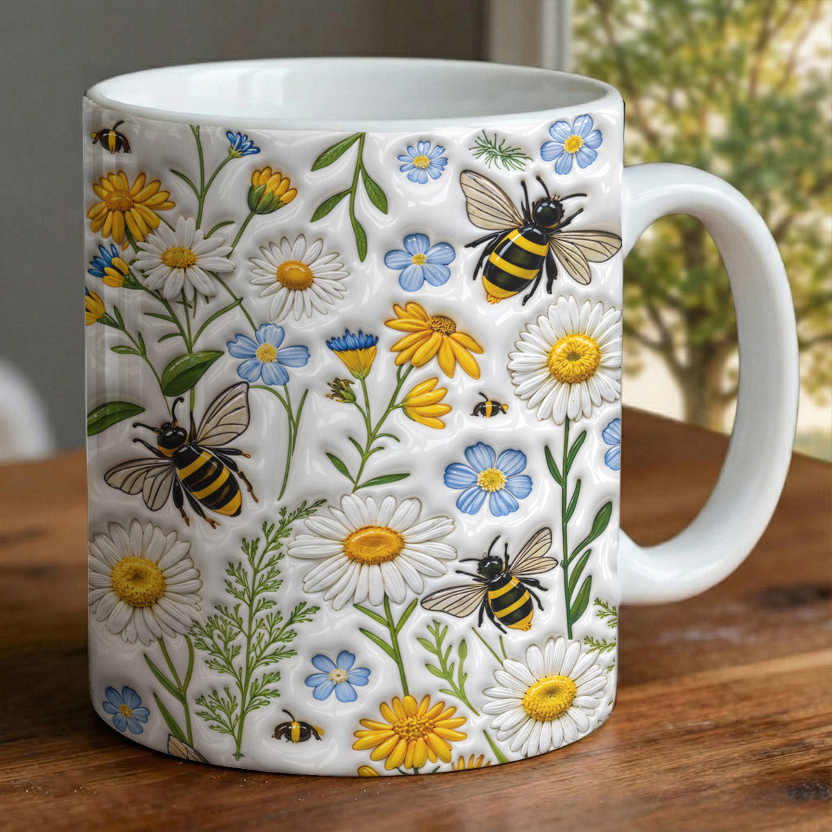 Bee Lovers Ceramic Mug Bee Garden Harmony